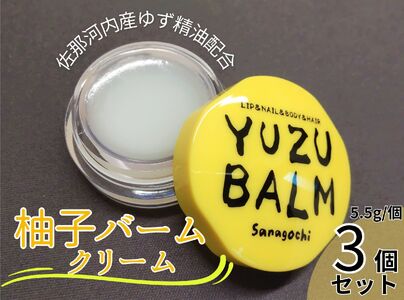 佐那河内産のゆず使用　柚子バーム(3個セット)