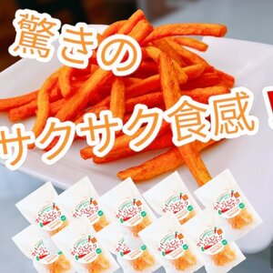 驚きのサクサク食感!　にんじんスナック 10袋セット【1494992】