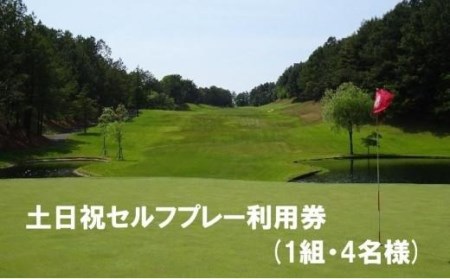 エリエールゴルフクラブ松山 土日祝セルフプレー利用券４名１組【ER006】