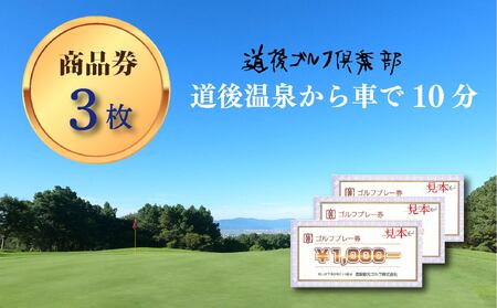 道後 ゴルフ 倶楽部 商品券 3枚 【DKG004_x】