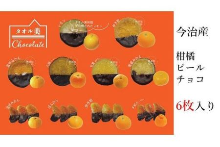 タオル美チョコレート　今治産　柑橘ピールチョコレート　6枚 [VB01210]