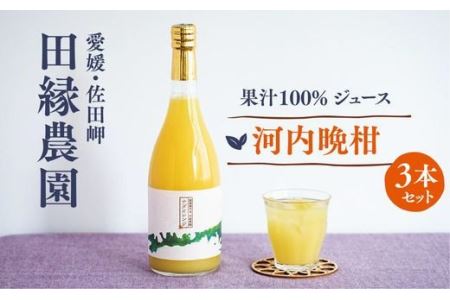 【愛媛県産】田縁農園の無添加100% 河内晩柑ジュース（720ml×3本） ストレート果汁100％