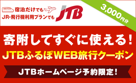 【南国市】JTBふるぽWEB旅行クーポン（3,000円分）