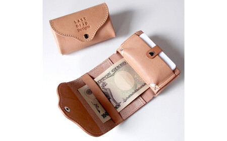 お札が折れない ロールウォレット （シングルホックver） 小銭が見やすいミニ財布 小さい財布