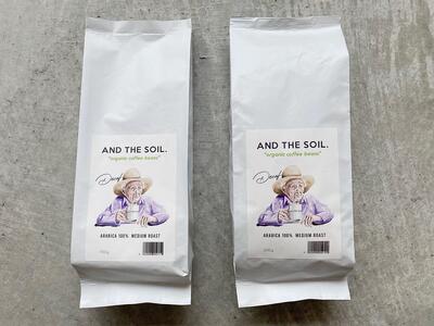 【福岡高砂】AND THE SOIL.オリジナル焙煎ディカフェオーガニックコーヒー豆MEX　中煎り300g