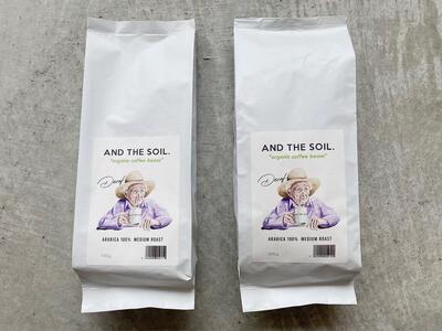 【福岡高砂】AND THE SOIL.オリジナル焙煎ディカフェオーガニックコーヒー豆MEX　中煎り500g