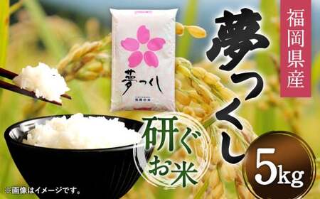 【令和5年産】福岡県産 夢つくし 研ぐお米 5kg お米 ご飯 米