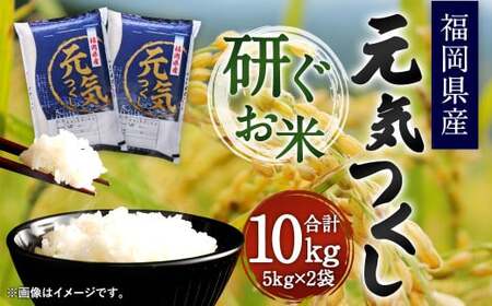 【令和5年産】福岡県産元気つくし 研ぐお米 10kg お米 ご飯 ブランド米
