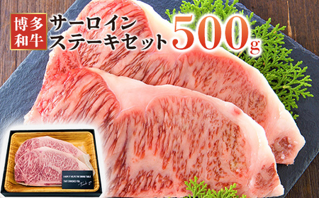 博多和牛サーロインステーキセット 500g(250g×2枚)