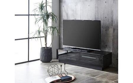【開梱設置】テレビ台 ルーチェ ガラスタイプ 幅150-200cm TV ブラック 黒 テレビボード TV台 TVボード ローボード 家具