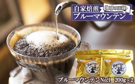 自家焙煎Morrow珈琲 “コーヒーの王様” ブルーマウンテン（ストレート・豆）【増量】