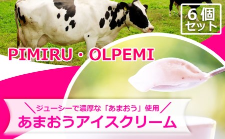 福岡特産 あまおうアイスクリーム 6個入り ちっごお菓子工房 ピミル・オルペミ