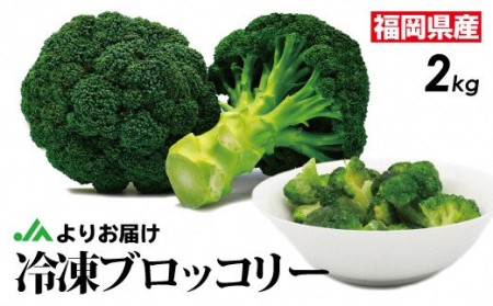 【福岡県産】冷凍ブロッコリー2kg（1kg×2袋）[F2257]
