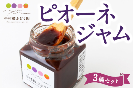 P618-01 中村柿ぶどう園 ピオーネジャム3個セット