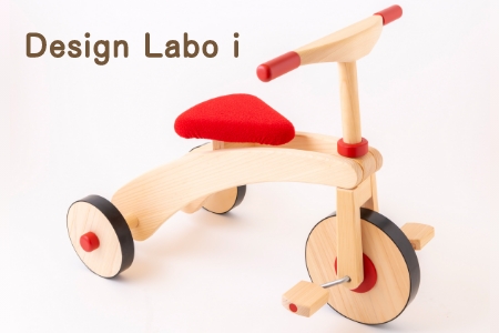 Design Labo i 木製三輪車 (赤)