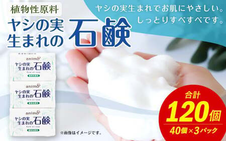 animo ヤシの実石鹸 合計120個 80g×3パック×40個 石鹸 石けん 手洗い 洗浄 殺菌 消毒 大容量