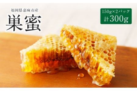 日本ミツバチ 巣蜜 約300g 和蜂巣蜜の ハチミツ