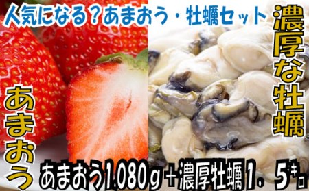 BD010.冬の定番セット.あまおう（１０８０g）・牡蠣（１．５キロ）セット
