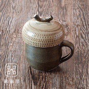 AA63-S　小石原焼 ヤママル窯 どんぐりカップ(小)取っ手付き