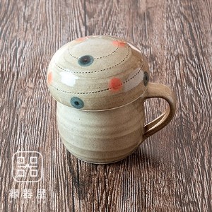 AA66-S　小石原焼 ヤママル窯 きのこカップ 小(赤)