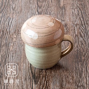 AA67-S　小石原焼 ヤママル窯 きのこカップ 小(ピンク・白ドット)