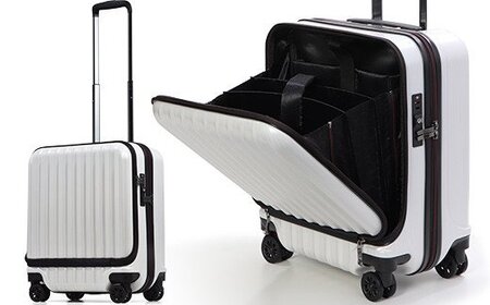 スーツケース [AVANT] フロントオープン  機内持ち込み対応 ストッパー付き S-MAX（スクラッチ/シャンパン） [10006b]　AY201