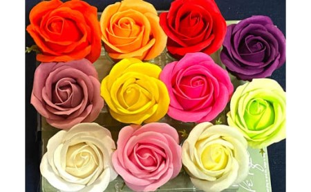 暖色系：Flower balloon ( フラワー バルーン )  ソープ フラワー 10本 花束型 タイプ 韓国 お花 贈り物