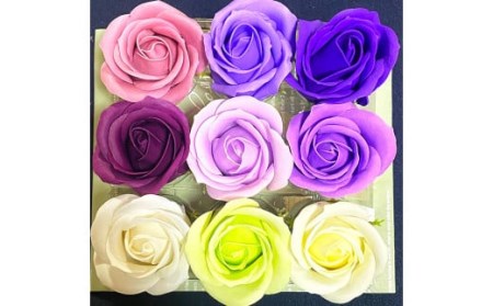 紫系：Flower balloon ( フラワー バルーン )  ソープ フラワー 10本 花束型 タイプ 韓国 お花 贈り物