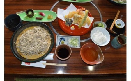仙寿庵　二八蕎麦と天ぷらセット【梅の膳】ペアお食事券 SJ0103