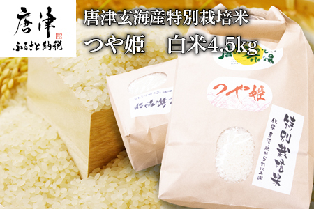 唐津玄海産特別栽培米つや姫 白米4.5kg 粘りと柔らかさのバランスが良いお米 ギフト ごはん