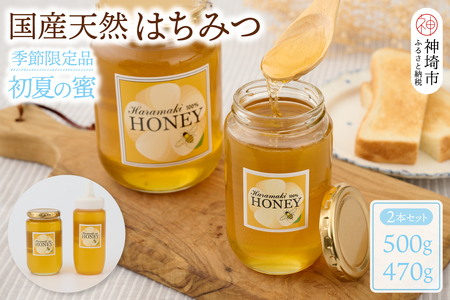 【数量限定】国産天然蜂蜜（初夏の蜜）500g & 470g　(H049117)