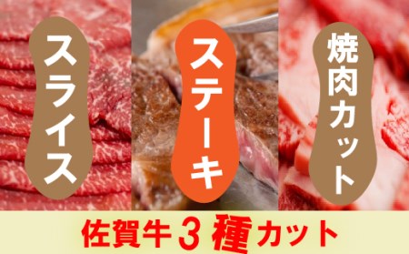 佐賀牛切り方3種(スライス/ステーキ/焼肉カット) 2.2kg【フルーム】[FAZ022]