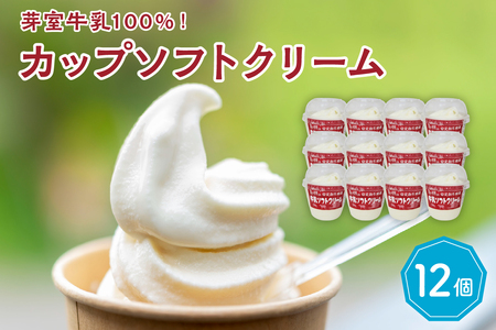 北海道十勝芽室町　あいす屋さんの牛乳ソフトクリーム　12個入り me008-008c