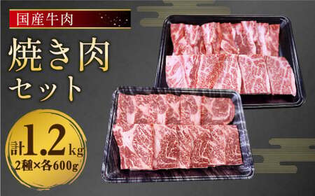 国産 牛肉 焼肉 セット 約1.2kg (300g×2)×2種 タレ付き