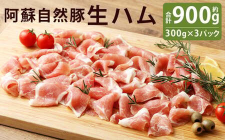 【阿蘇自然豚】噛めば噛むほど味わい深い生ハム 300g×3パック 合計900g