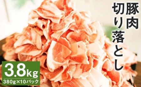 九州産 豚肉 切り落とし 計3.8kg（380g×10）小分け スライス お肉