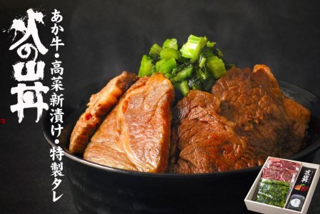 あか牛　火の山丼（ふるさとセット）牛肉・特製タレ・高菜