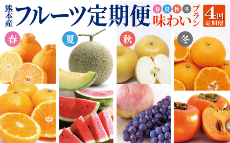 【定期便4回】嬉しい!季節の新鮮フルーツ定期便 春夏秋冬味わいプラン