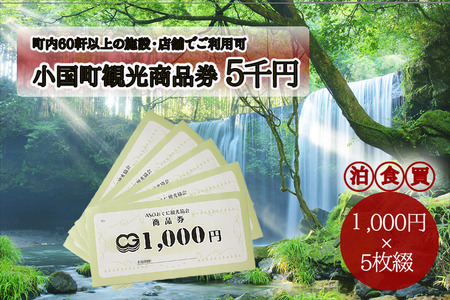 小国町観光商品券5千円（1000円×5枚）