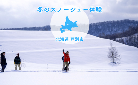 冬季限定！ スノーシュー 体験チケット 1枚 (3名まで参加可能) 北海道 芦別市 ioru