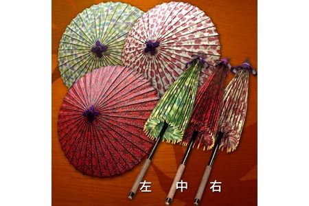【数量限定】伝統の和傘（日傘）1張　全長75cm、直径98cm　朱夏　傘　かさ　