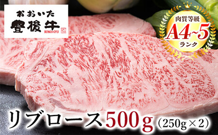 Ｃ－５４ おおいた豊後牛 リブロース ステーキ 500g(250g×2枚)