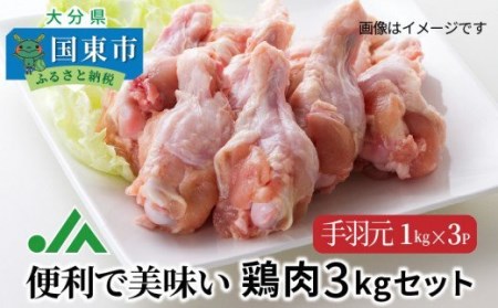 1117R_便利で美味い鶏肉3kgセット/手羽元1kg×3P 