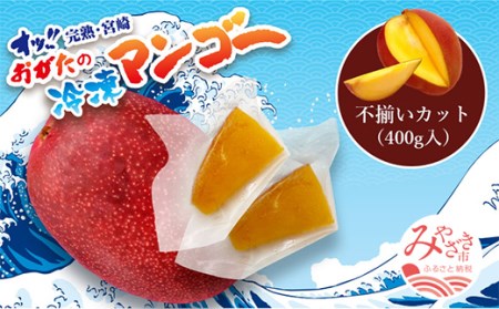 数量限定 おがたのマンゴー ご自宅用カット済完熟冷凍マンゴー 400g 小分けパック のし対応可