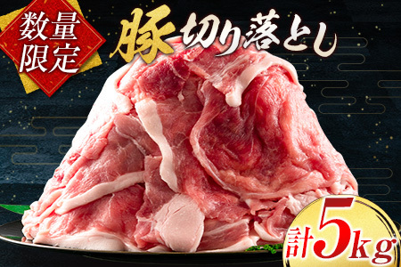 数量限定 豚切り落とし 計5kg 肉 豚 豚肉 国産 おかず 食品 お肉 しゃぶしゃぶ 送料無料_CC28-23