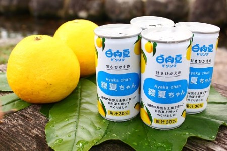 宮崎県 特産 柑橘 日向夏 ジュース 「綾夏ちゃん 果汁30％」1ケース 【缶24本入】 フルーツジュース（04-28）