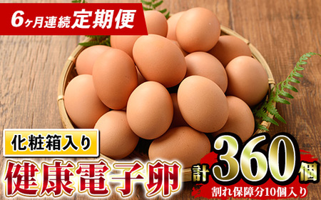 【6か月定期便】鹿児島県産！健康電子卵(計60個 計120個 全6回お届け♪ ）【E-115H】