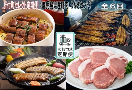 【E57002】肝付町セレクト定期便《鹿児島県産豚肉・うなぎセット》【全6回】