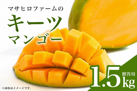 【2024年発送】沖縄マンゴー農園マサヒロファームのキーツマンゴー（贈答用）1.5kg