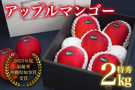 【2024年発送】【令和5年度最優秀賞受賞】縁sファームのアップルマンゴー2kg（特秀）